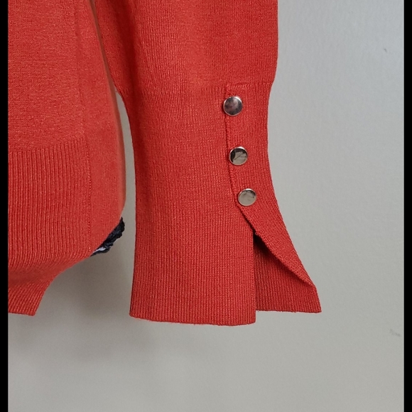 Zara Knit orange button down sweater - Picture 5 of 6